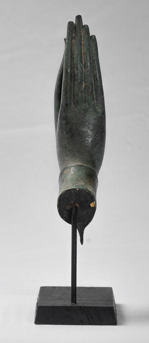 Monte Antique Thai Thai Style Southeast Asia Bronzo Thai Protection Hand - 35 cm/14 "