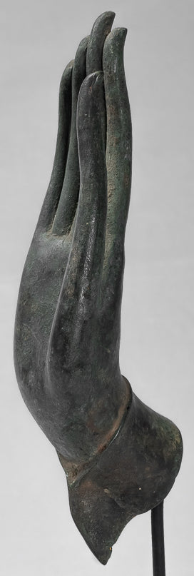 Monte Antique Thai Thai Style Southeast Asia Bronzo Thai Protection Hand - 35 cm/14 "