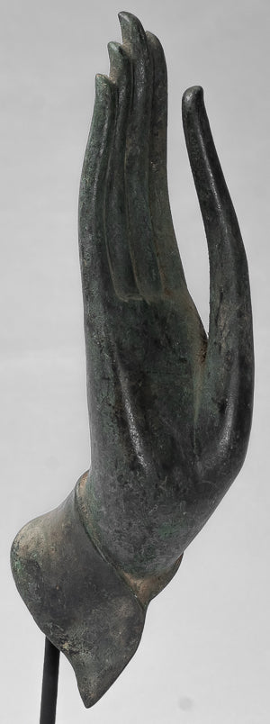 Monte Antique Thai Thai Style Southeast Asia Bronzo Thai Protection Hand - 35 cm/14 "