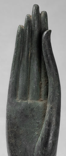 Monte Antique Thai Thai Style Southeast Asia Bronzo Thai Protection Hand - 35 cm/14 "