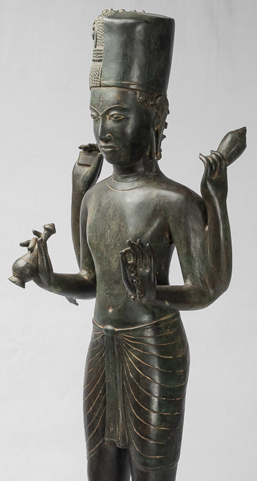 Statue Vishnu - Antique Thai Style Standing Vishnu Statua - 94cm/38 "