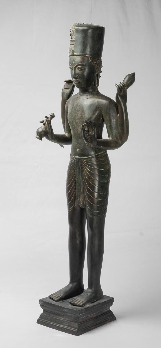 Statue Vishnu - Antique Thai Style Standing Vishnu Statua - 94cm/38 "