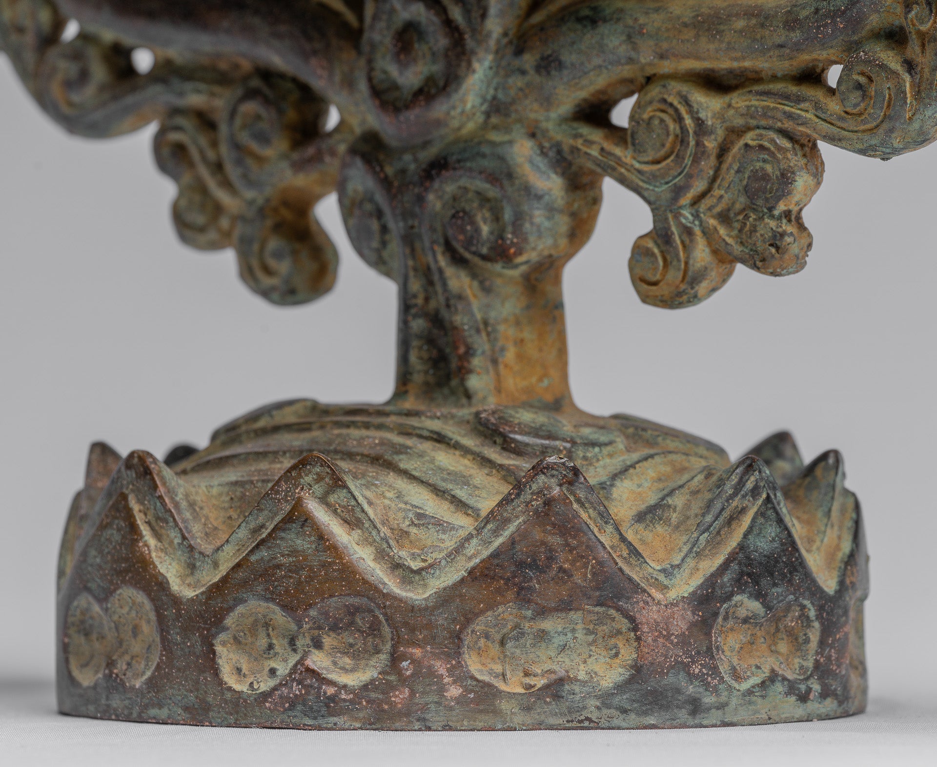 Statue di Buddha - Antique in stile indonesiano Bronzo Meditazione giavanese Statua di Buddha - 49 cm/20 "