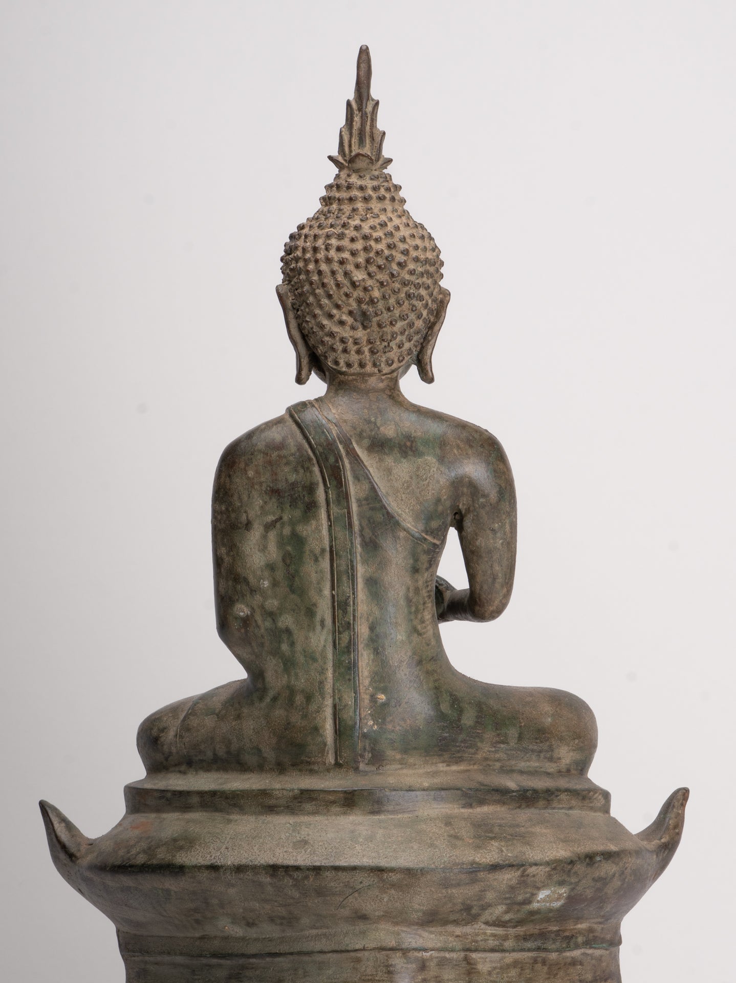 Antique Laos Style Bronze Charity Gautama Buddha Statue - 53cm/21"