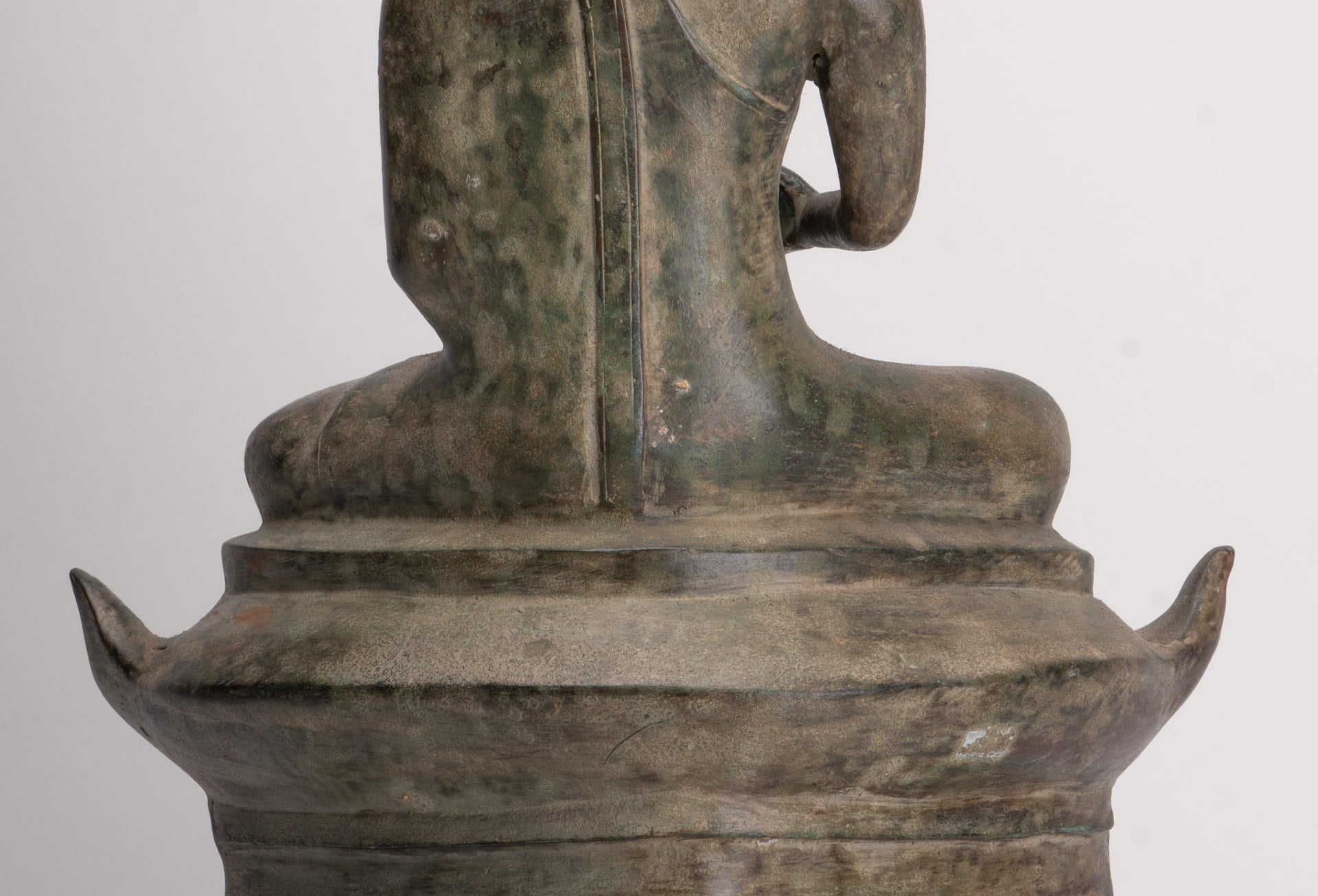 Antique Laos Style Bronze Charity Gautama Buddha Statue - 53cm/21"