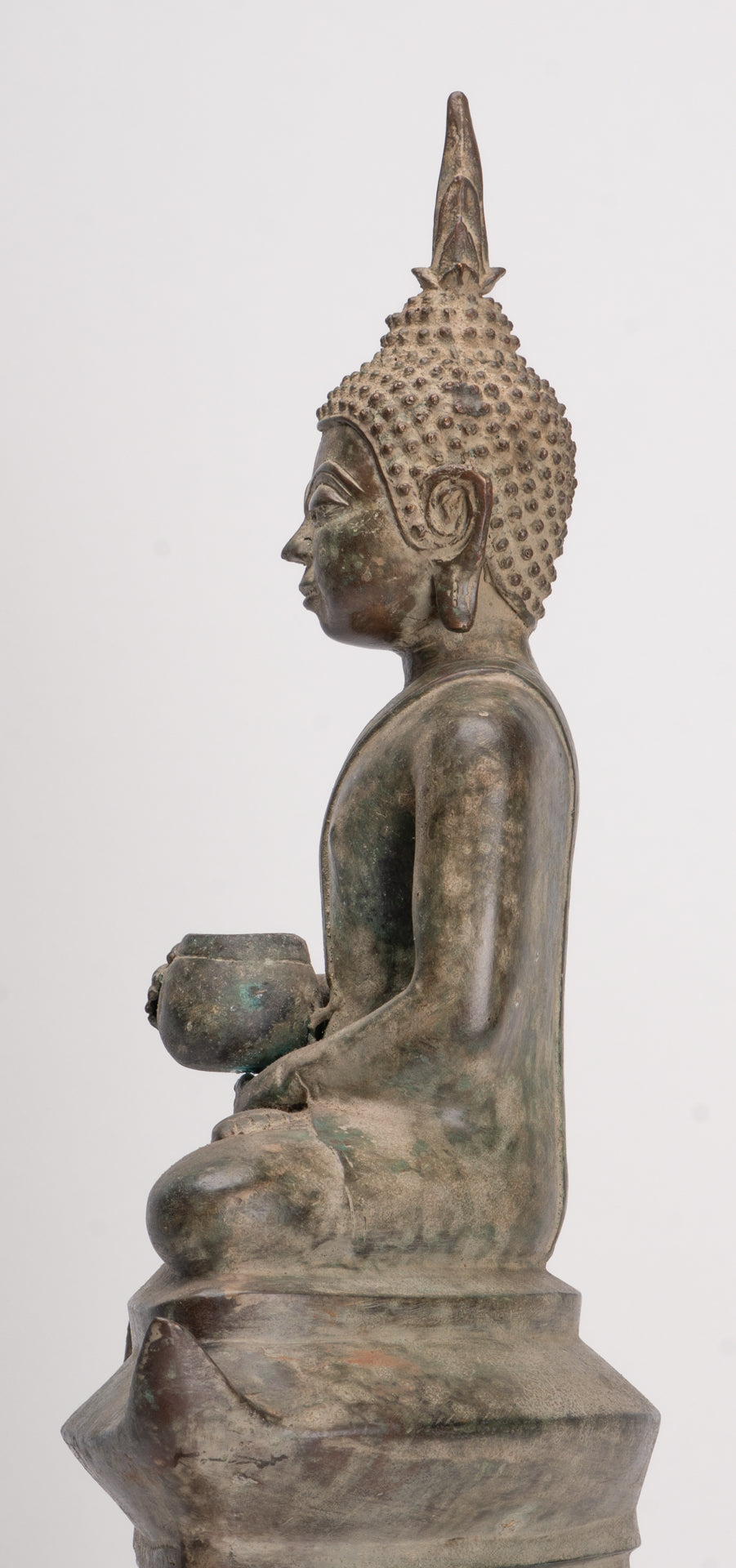 Buddha-Statue – Antik Laos Style Bronze Charity Gautama Buddha Statue – 53 cm/21 Zoll