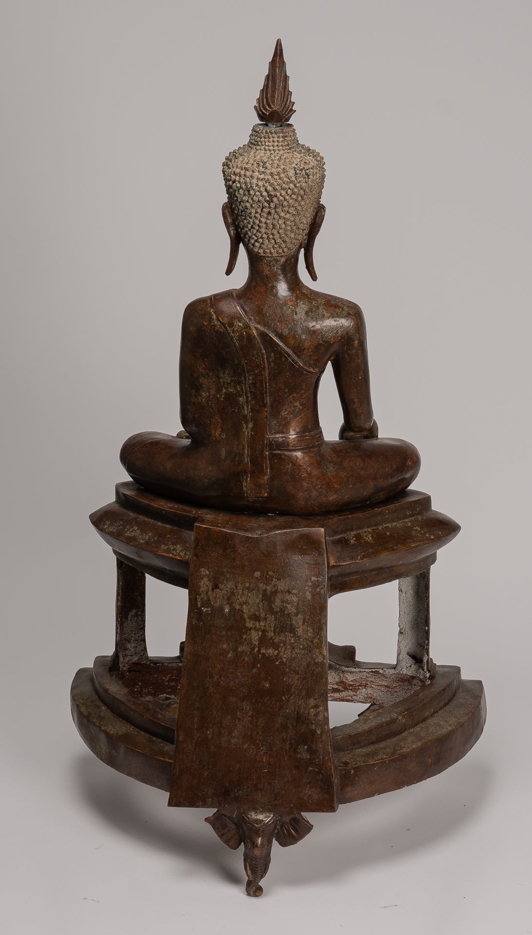 Buddha Statue - Antike thailändische Chiang -Sprosse sitzende Aufklärung Buddha Statue - 104cm/42 "