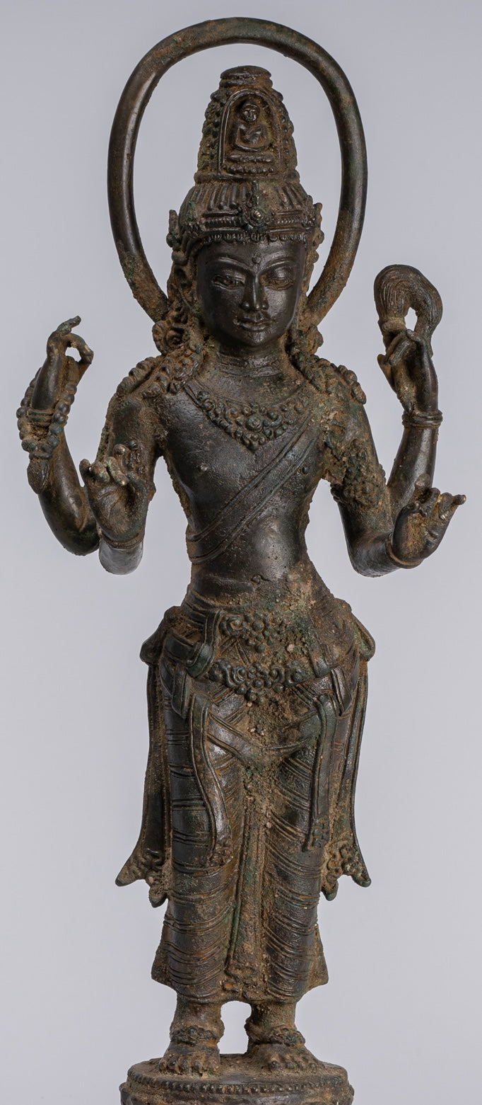 Bodhisattva Statue - Antique Indonesian Style Javanese Avalokitesvara Bodhisattva Statue - 51cm/20"