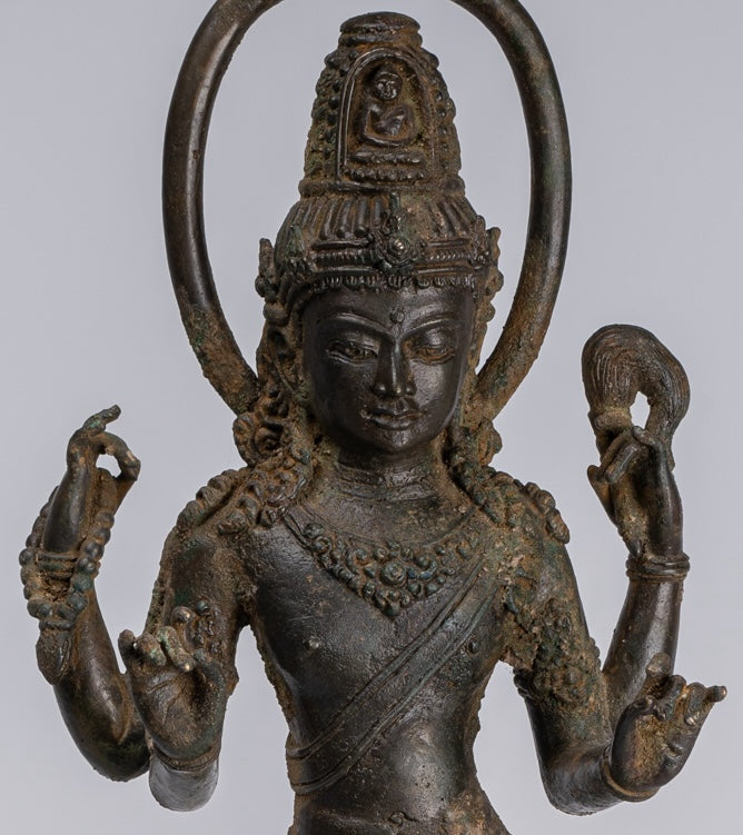 Bodhisattva Statue - Antique Indonesian Style Javanese Avalokitesvara Bodhisattva Statue - 51cm/20"