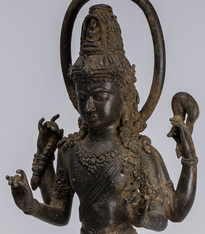 Bodhisattva Statue - Antique Indonesian Style Javanese Avalokitesvara Bodhisattva Statue - 51cm/20"