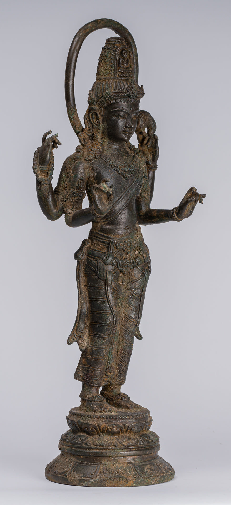 Bodhisattva Statue - Antique Indonesian Style Javanese Avalokitesvara Bodhisattva Statue - 51cm/20"