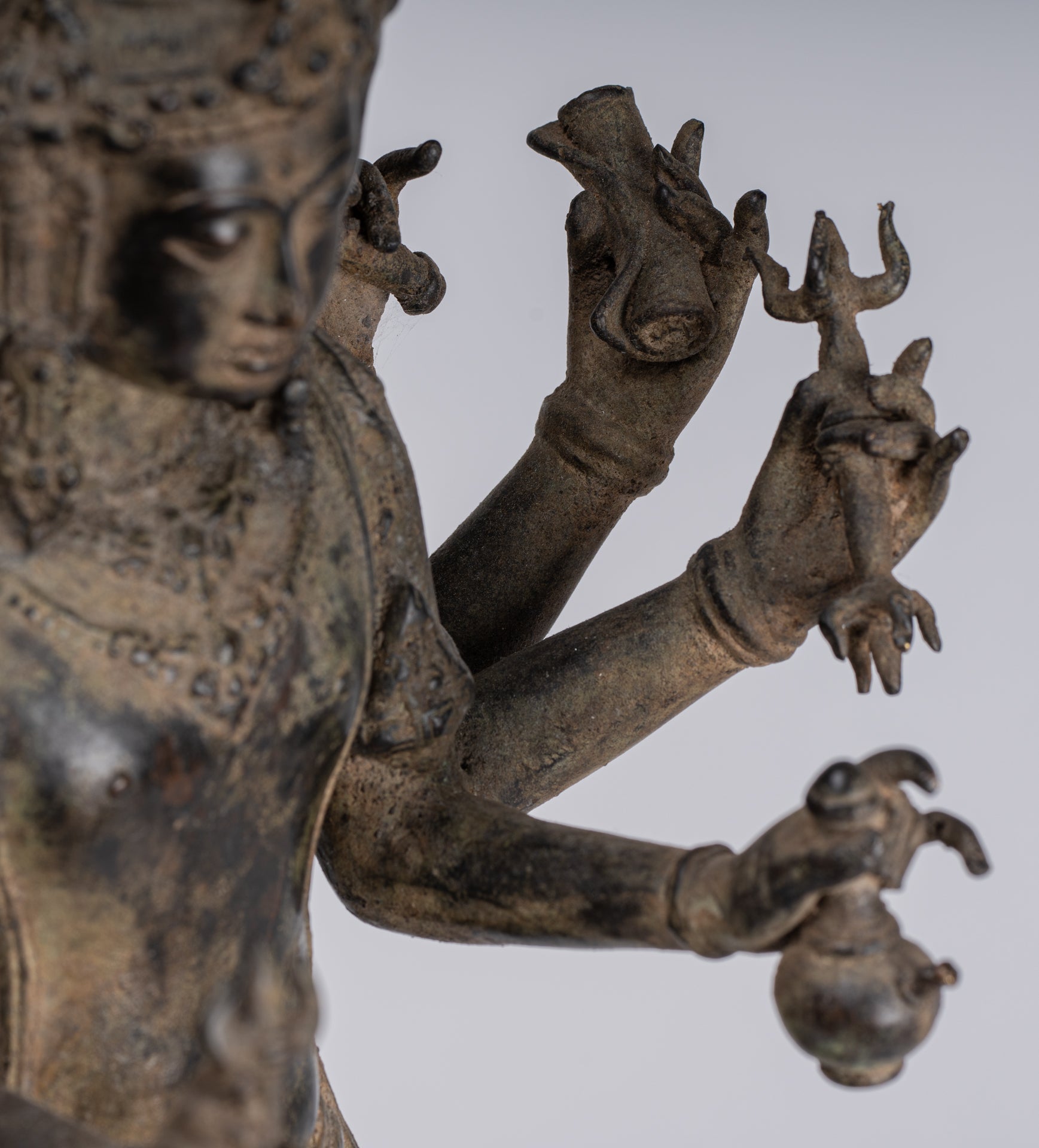 Estatua de Brahma - Estatua de bronce de bronce de bronce de estilo indonesio antiguo - 50 cm/20 "