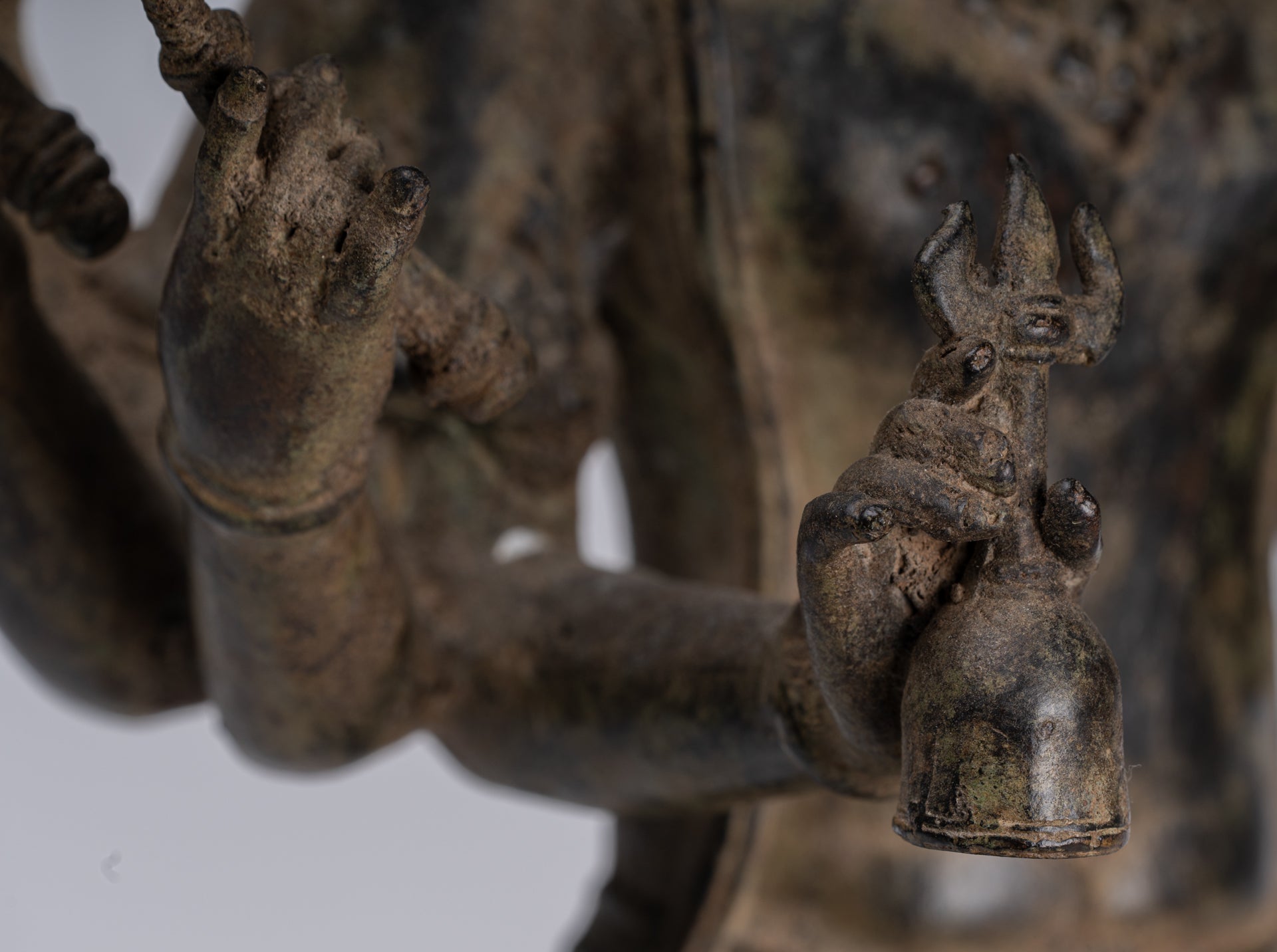 Estatua de Brahma - Estatua de bronce de bronce de bronce de estilo indonesio antiguo - 50 cm/20 "