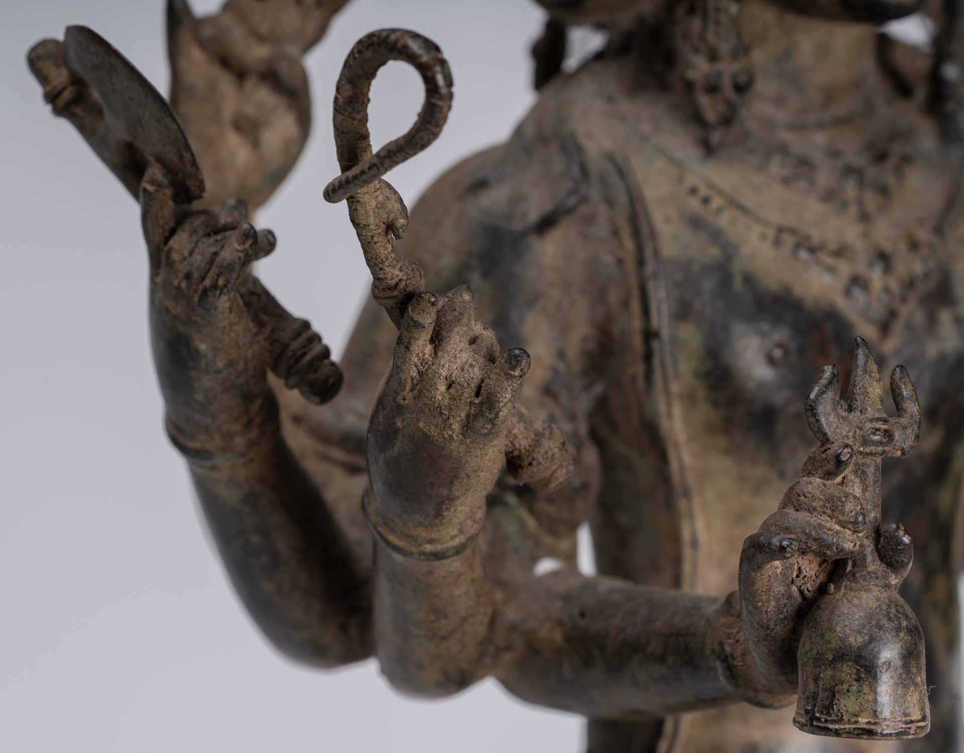 Estatua de Brahma - Estatua de bronce de bronce de bronce de estilo indonesio antiguo - 50 cm/20 "