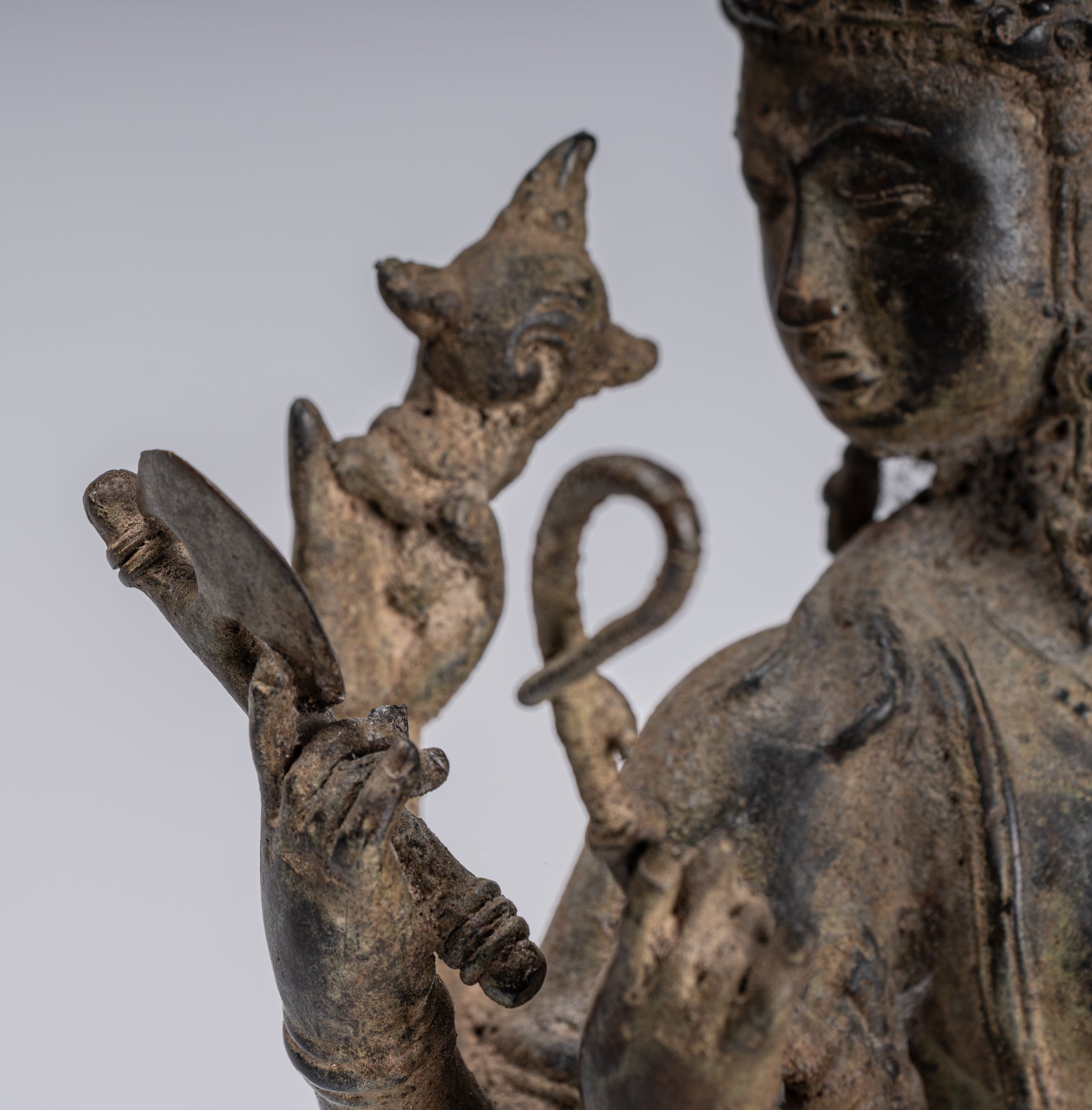 Estatua de Brahma - Estatua de bronce de bronce de bronce de estilo indonesio antiguo - 50 cm/20 "