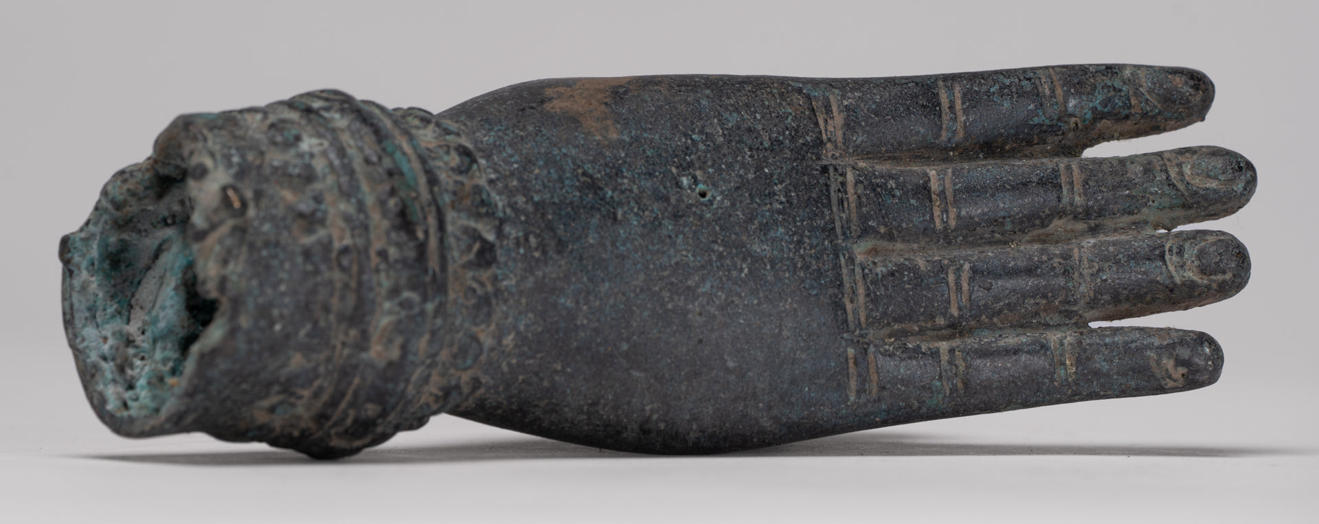 Freestanding Antique Khmer Style Bronze Angkor Wat Hand & Brahma - 15cm/6"