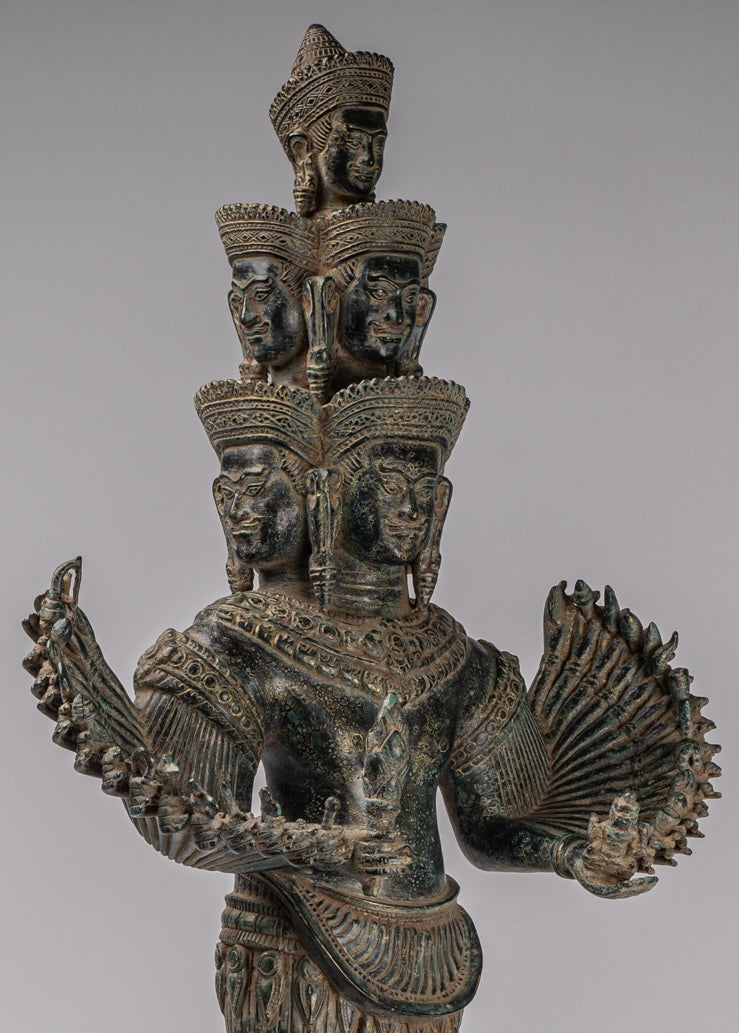 Estatua de la deidad - Bayón de estilo jemer antiguo Prajnaparamita Statue / Goddess - 79cm / 32 "