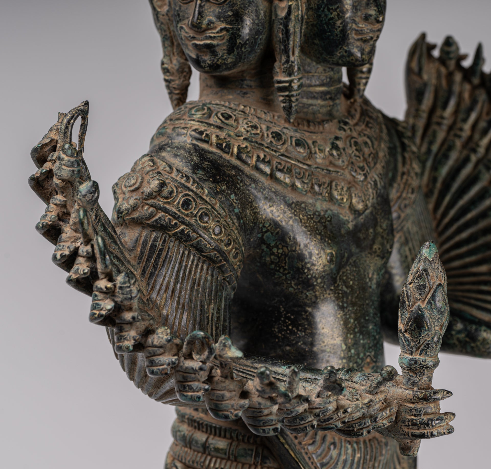 Estatua de la deidad - Bayón de estilo jemer antiguo Prajnaparamita Statue / Goddess - 79cm / 32 "