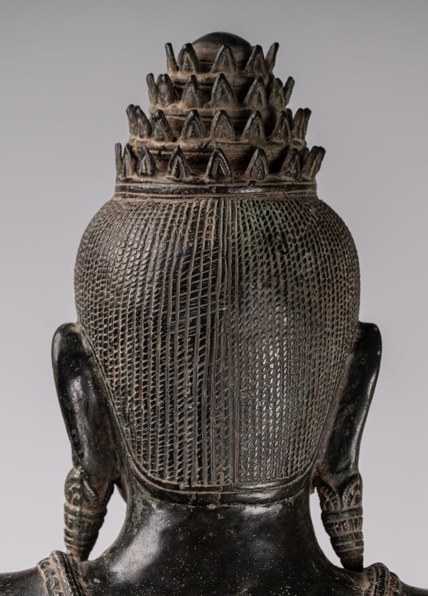 Vishnu Statue - Antique Pre Rup Style Bronze Standing Khmer Vishnu - 84cm / 34"