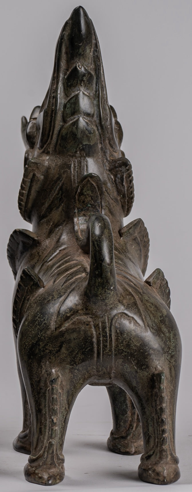 Bronzo di bronzo BRONZE BERMESE antico Lions (coppia) - 29 cm/12 "