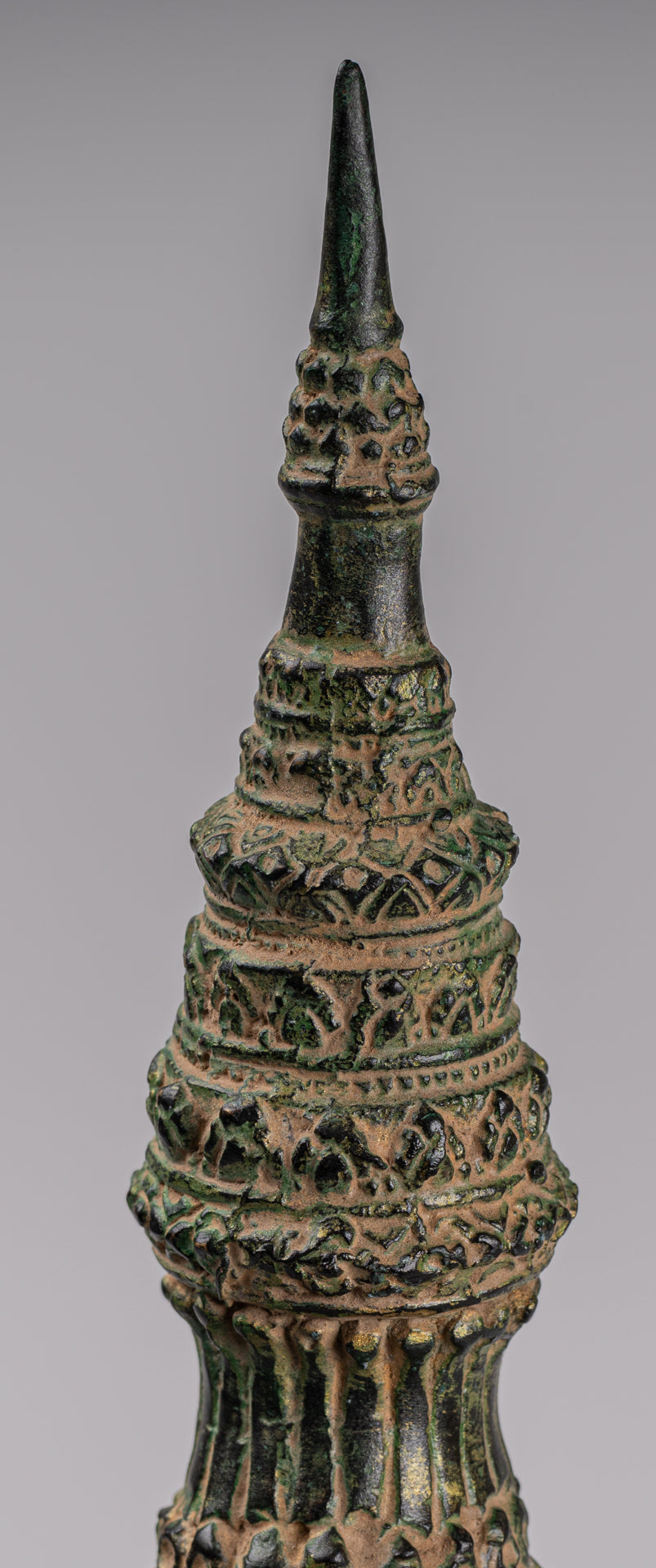 Ganesha Statue - Antique Khmer Style Bronze Seated Ganesh Statue - 60cm/24"