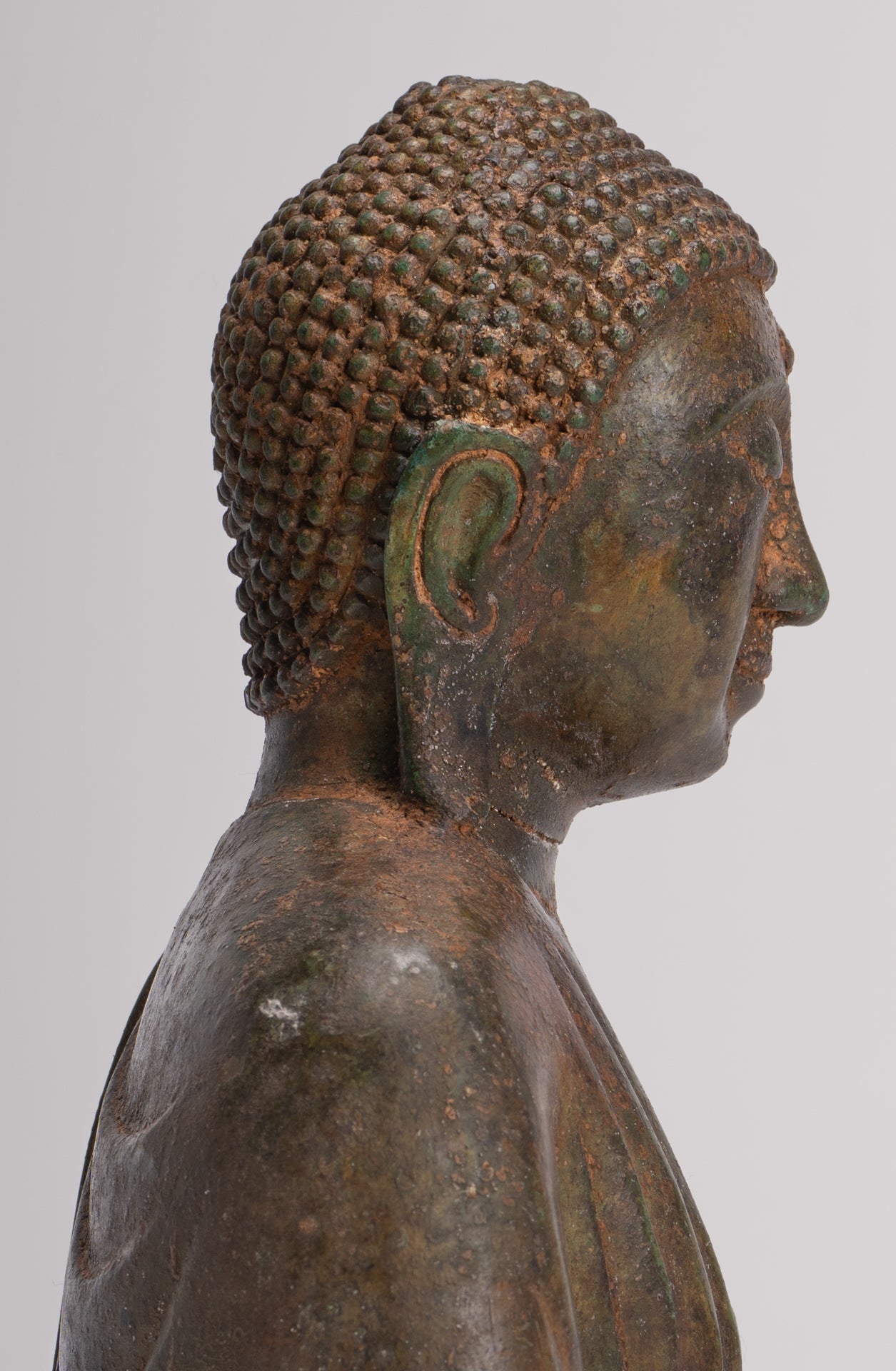 Japanese Buddha - Antique Japanese Style Bronze Seated Meditation Amitabha Buddha Statue - 30cm/12"