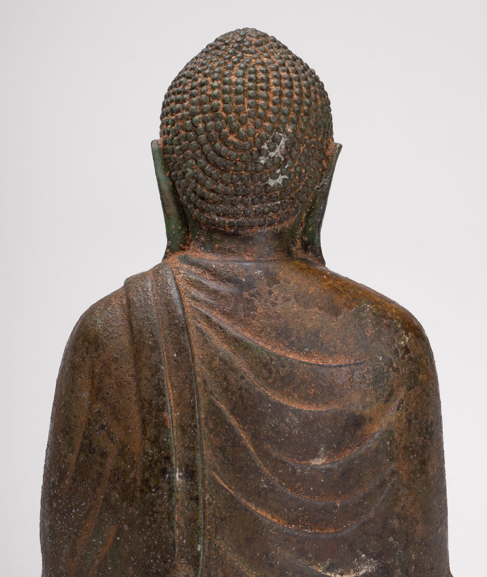 Japanese Buddha - Antique Japanese Style Bronze Seated Meditation Amitabha Buddha Statue - 30cm/12"