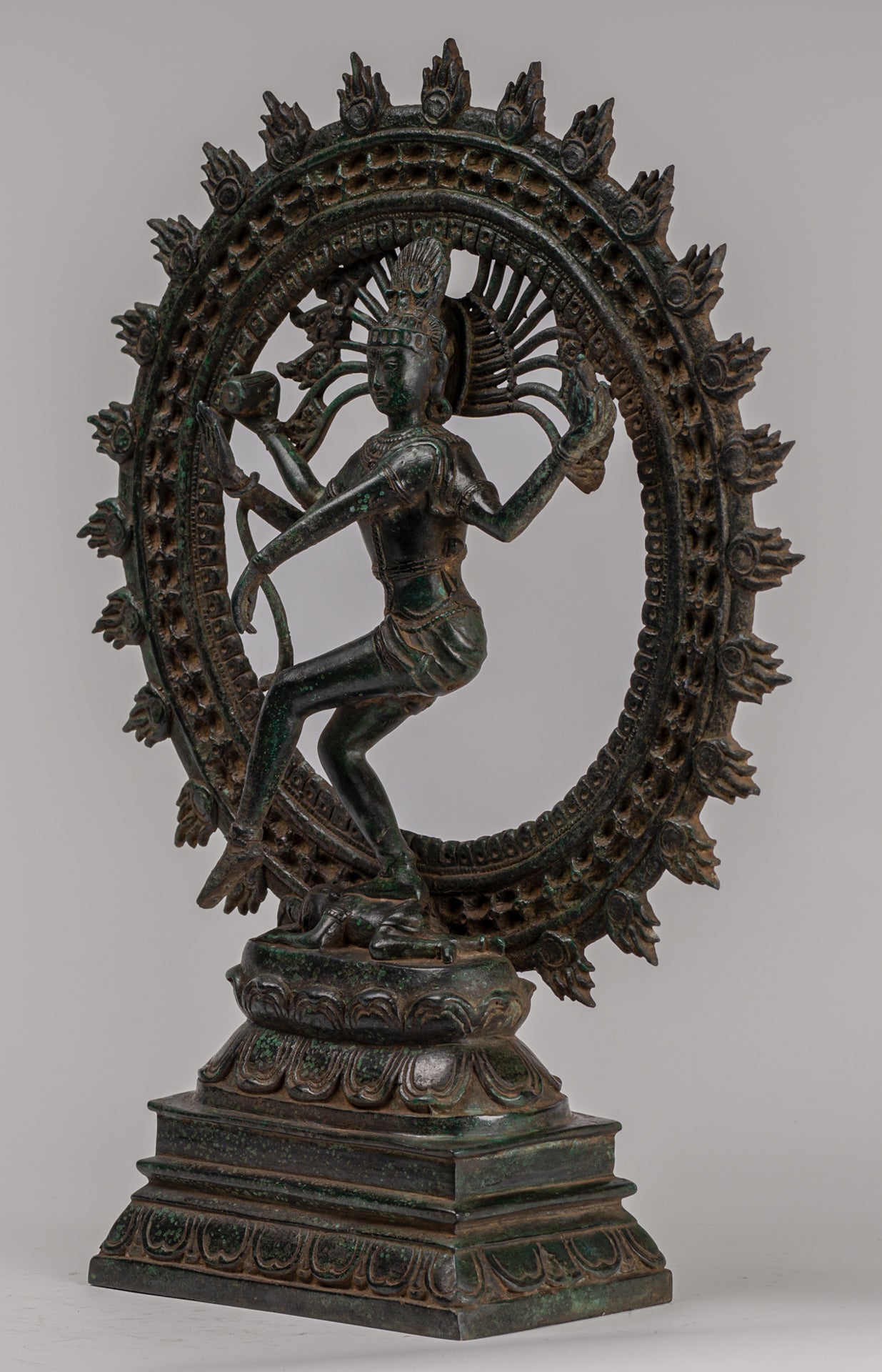 Shiva Statue - Antique Indian Style Bronze Dancing Shiva statue as Lord Nataraja - 42cm(17") Tall