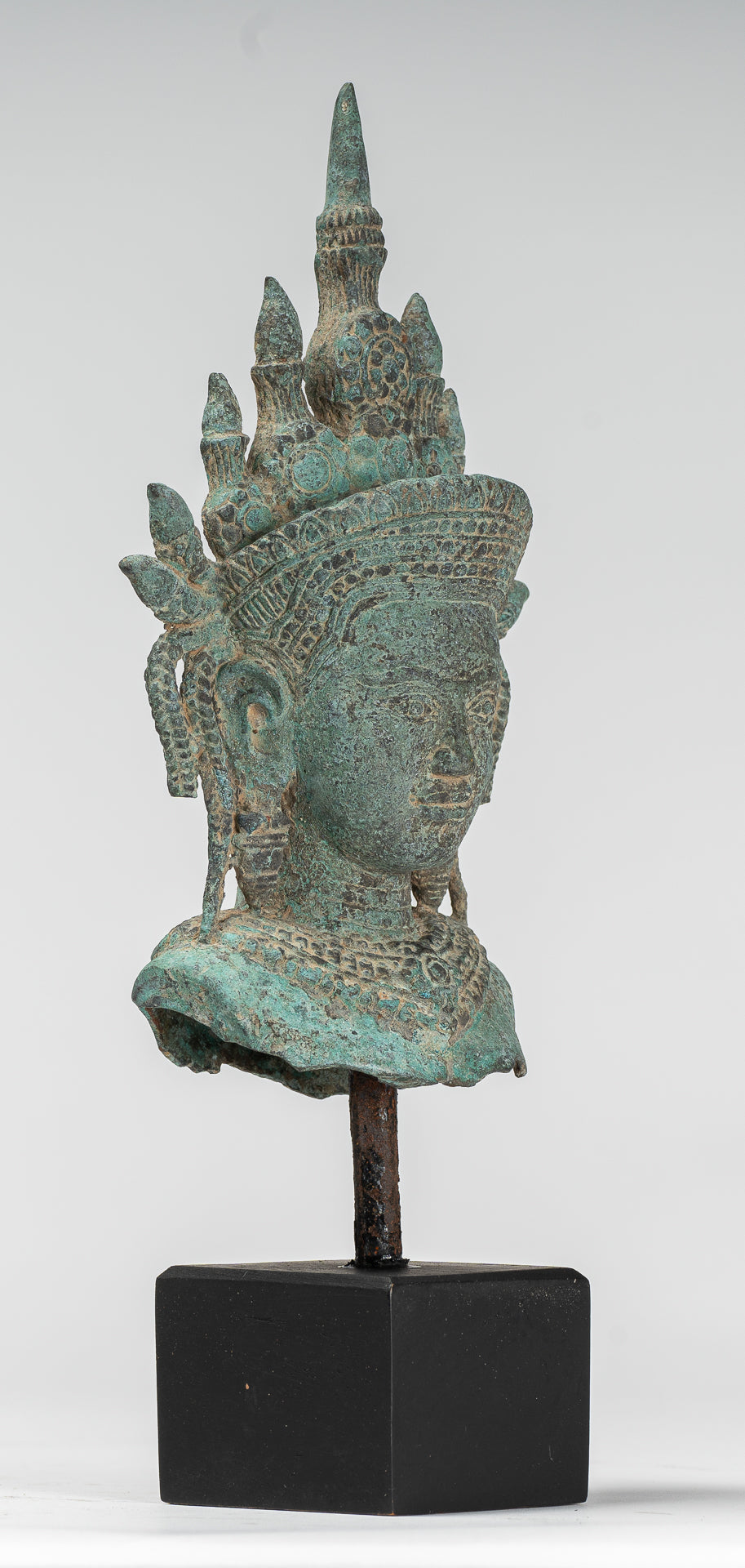 Apsara Statue - Antique Khmer Style Bronze Angkor Wat Apsara or Angel Statue - 30cm/12"