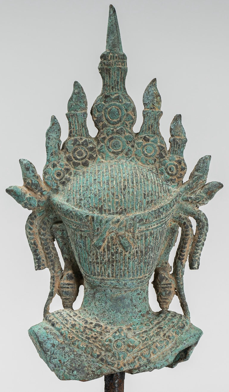 Apsara Statue - Antique Khmer Style Bronze Angkor Wat Apsara or Angel Statue - 30cm/12"