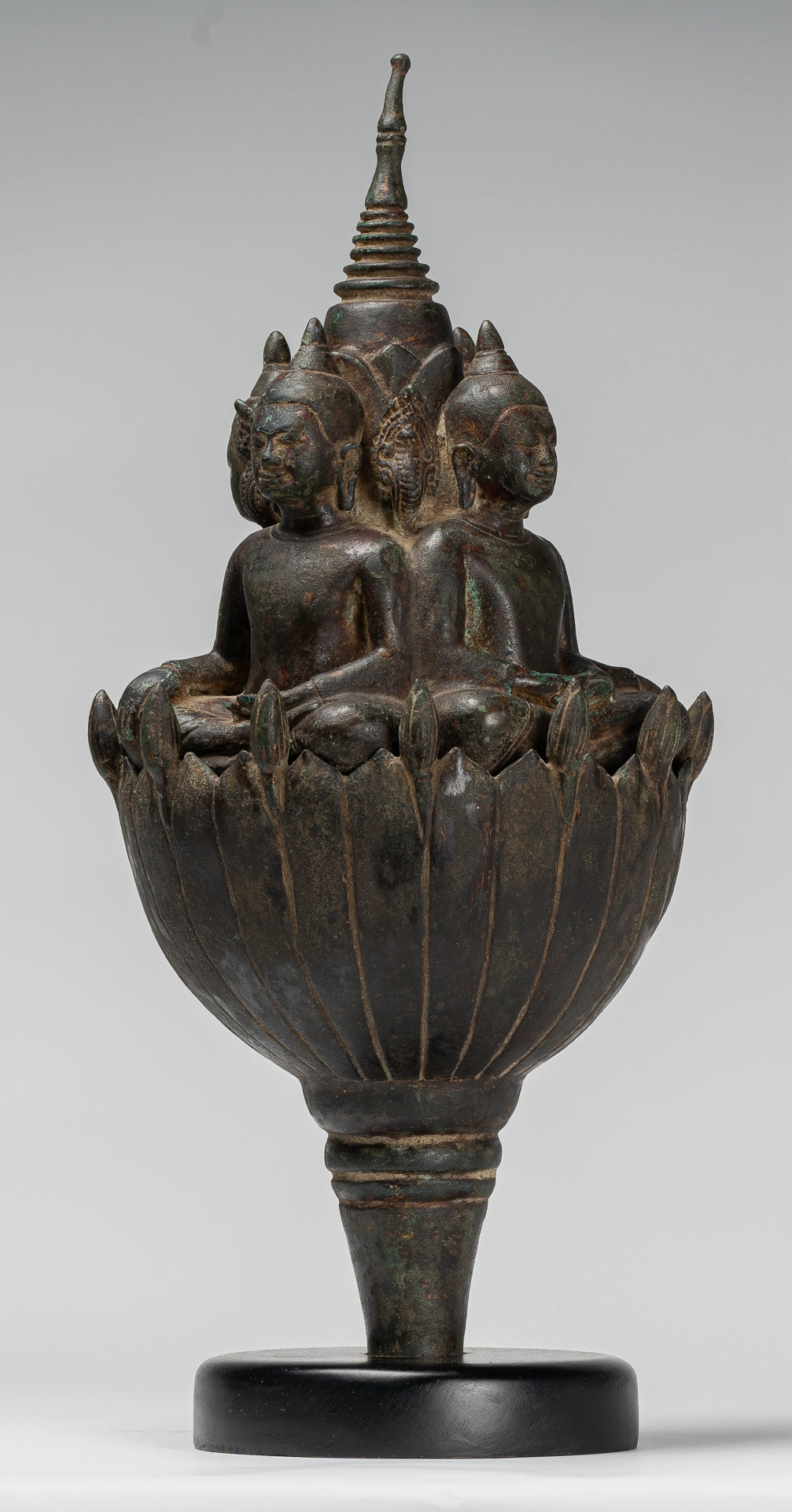 Estatua de Buda de Cuatro Casas de Estilo Jurón Antiguo Jurón - 51 cm/20 "