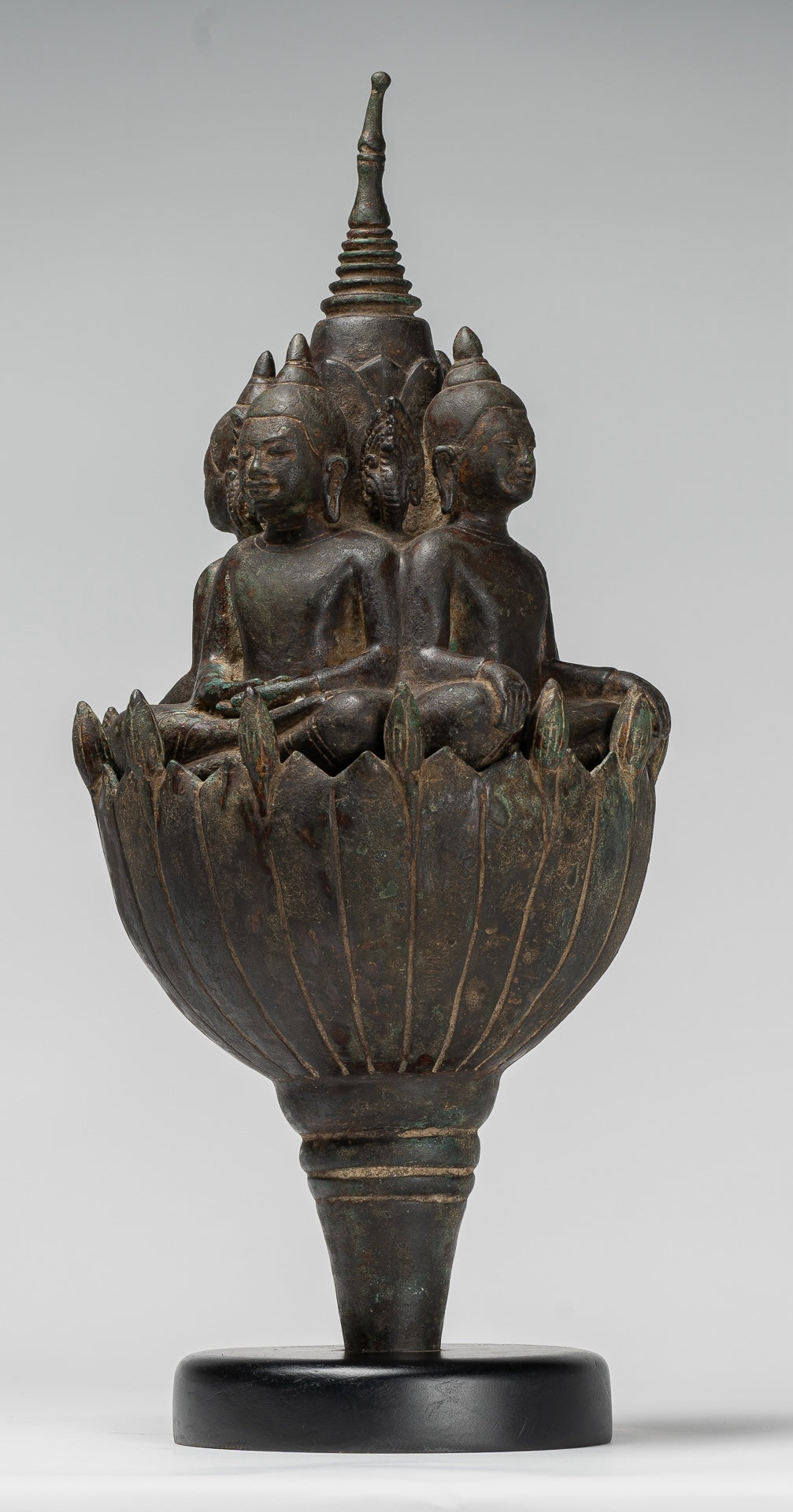 Estatua de Buda de Cuatro Casas de Estilo Jurón Antiguo Jurón - 51 cm/20 "