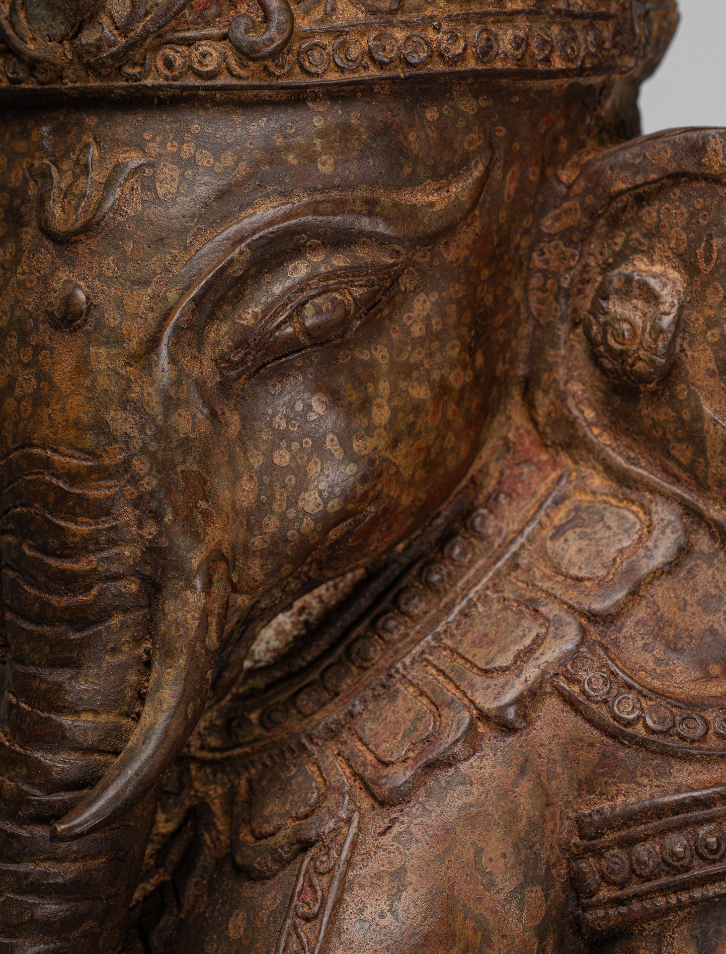 Large Ganesha Statue - Antique Thai Style Bronze Dancing Ganesh Statue - 85cm/34"