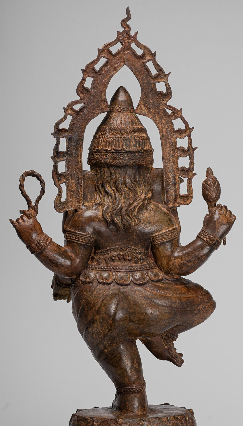 Large Ganesha Statue - Antique Thai Style Bronze Dancing Ganesh Statue - 85cm/34"