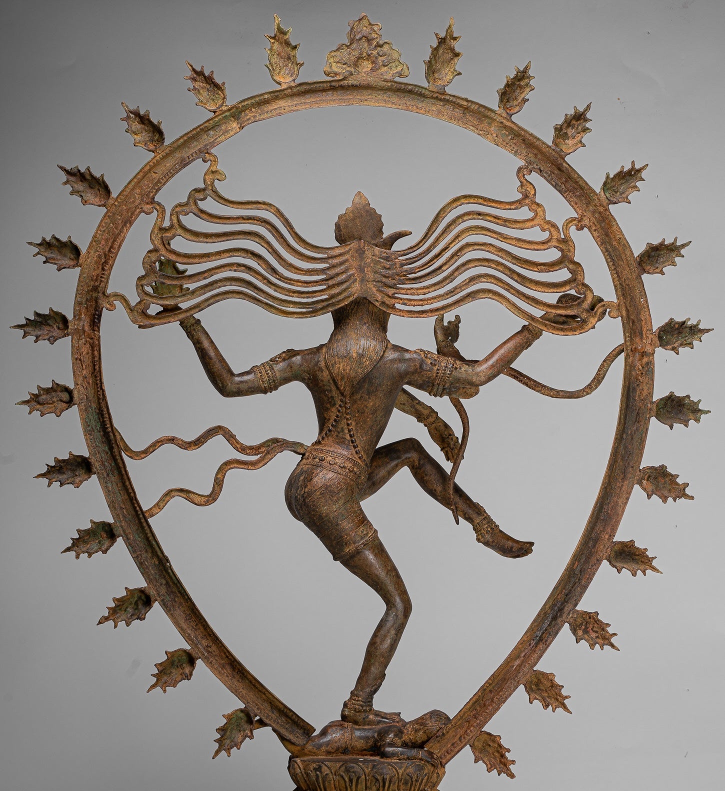 Large Shiva Statue - Antique Indian Style Bronze Dancing Shiva statue as Lord Nataraja - 109cm(44") Tall