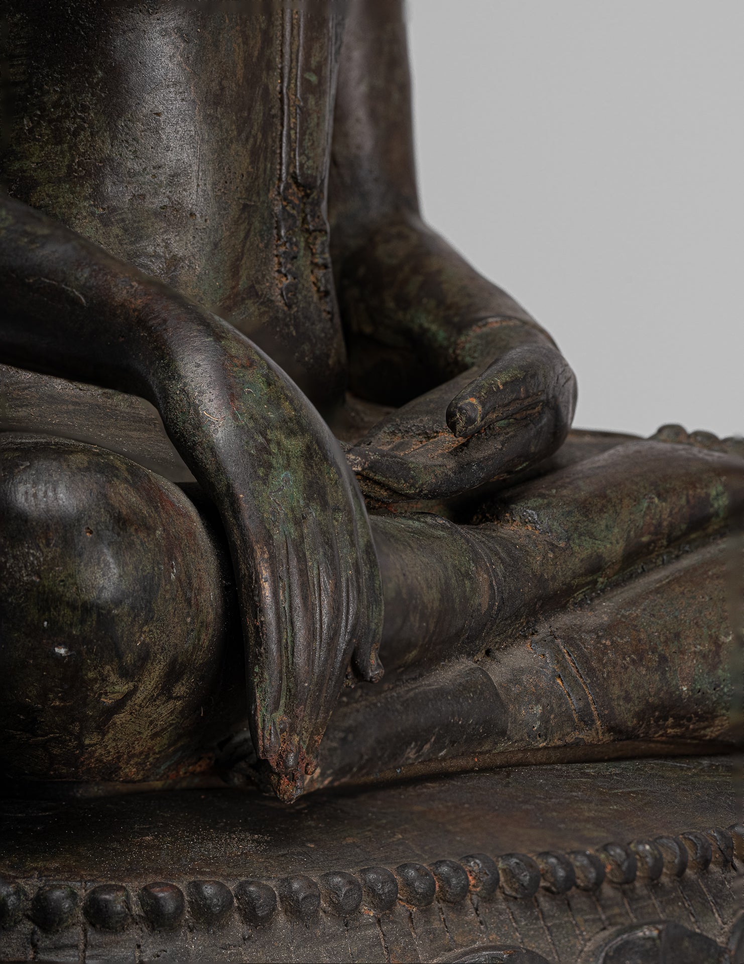 Large Buddha Statue - Antique Thai Style Sukhothai Seated Enlightenment Buddha Statue - 78cm/31"
