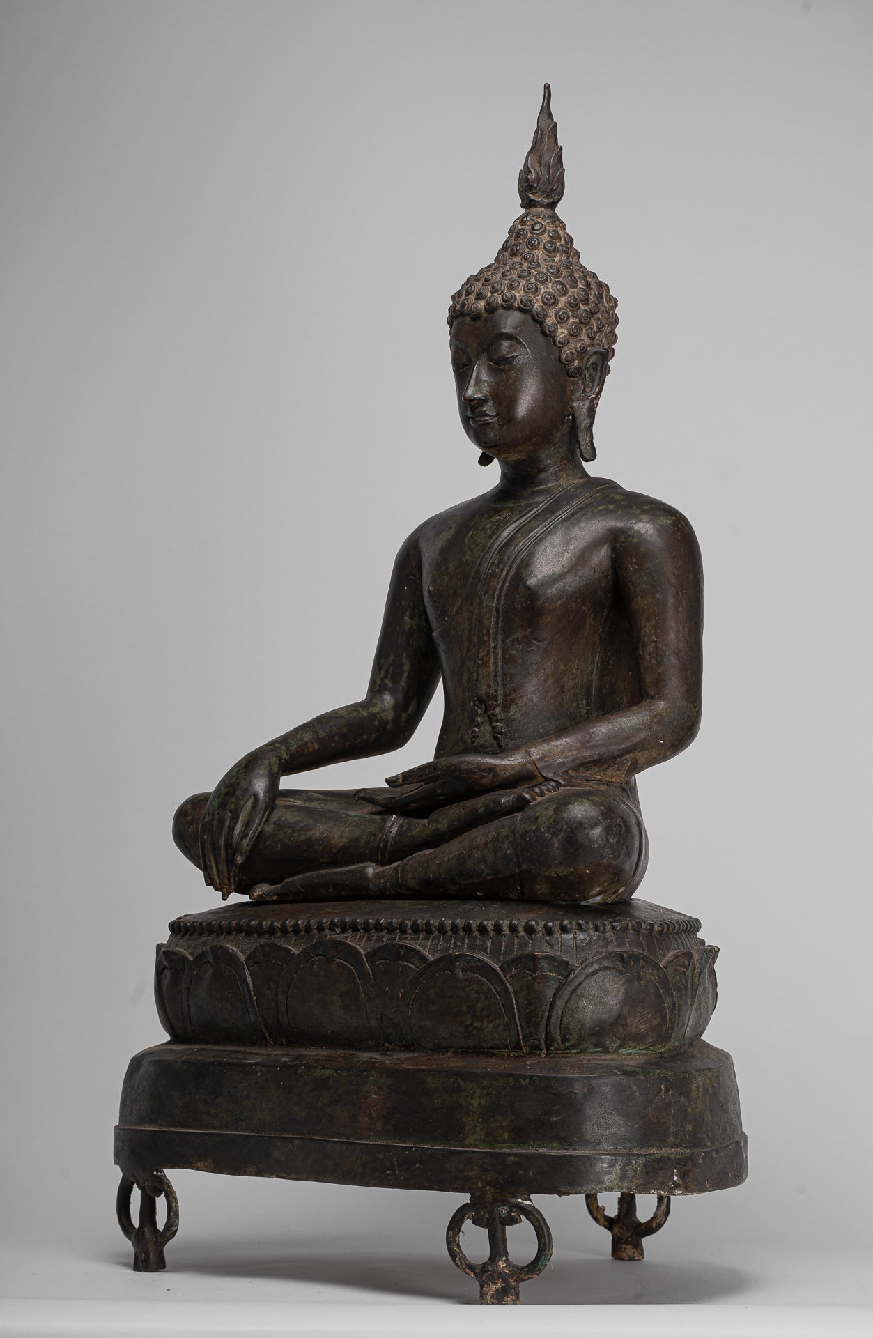 Large Buddha Statue - Antique Thai Style Sukhothai Seated Enlightenment Buddha Statue - 78cm/31"
