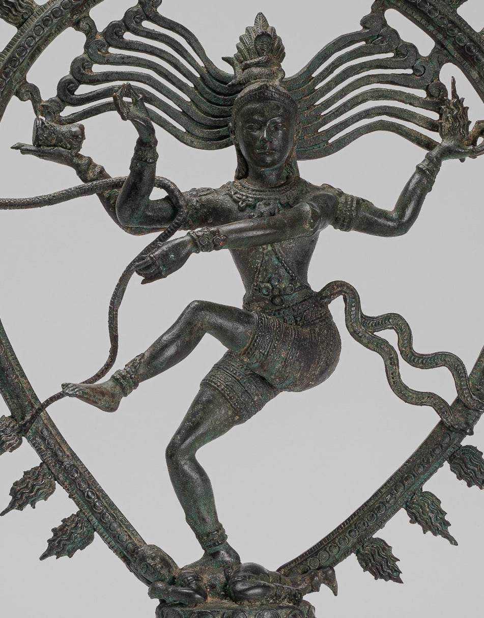 Large Shiva Statue - Antique Indian Style Bronze Dancing Shiva statue as Lord Nataraja - 67cm(27") Tall