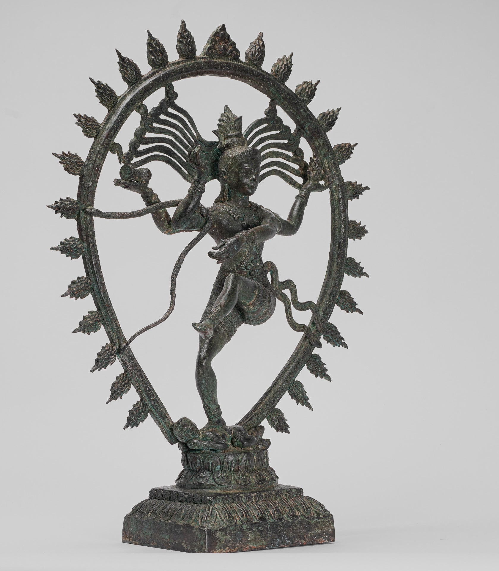 Large Shiva Statue - Antique Indian Style Bronze Dancing Shiva statue as Lord Nataraja - 67cm(27") Tall