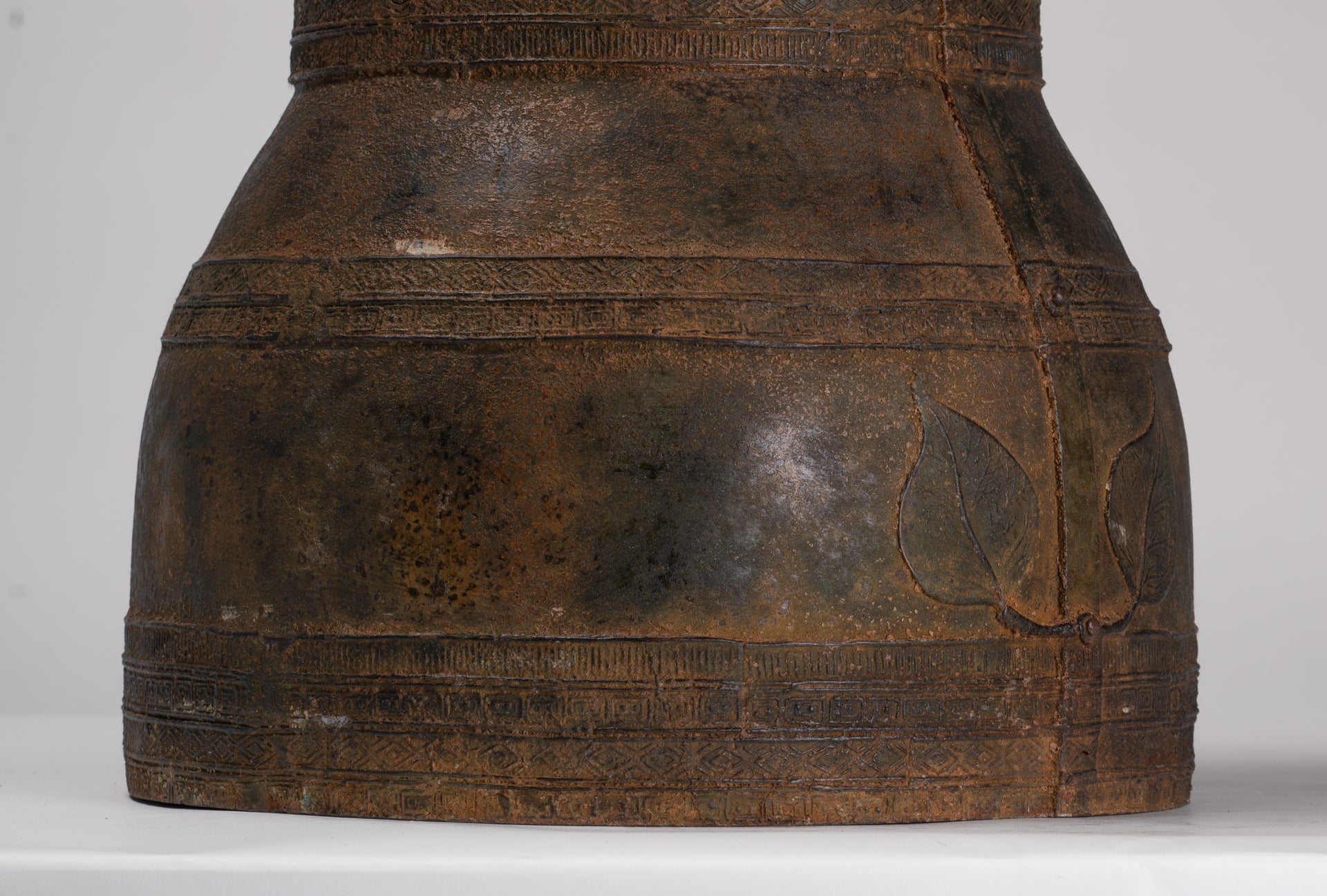 Vietnamese Rain Drum - Antique Vietnamese Style Bronze Free Standing Rain Drum - 47cm/19"