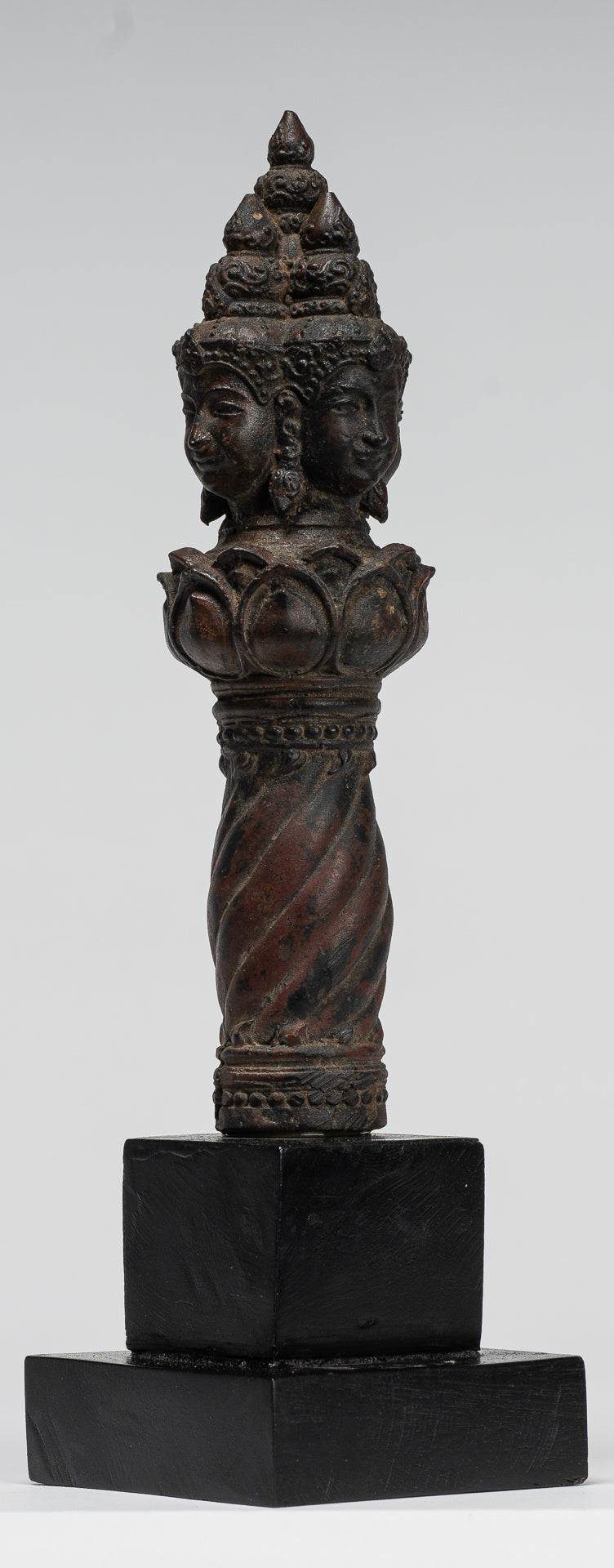 Vajrapāṇi Statue - Antique Khmer Style Vajra or Thunderbolt Vajrapāṇi Statue - 28cm/11"