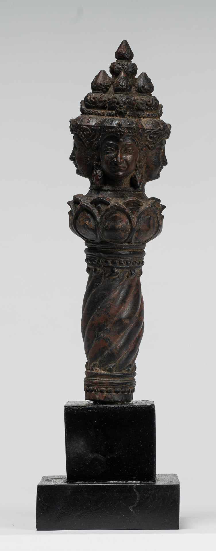 Vajrapāṇi Statue - Antique Khmer Style Vajra or Thunderbolt Vajrapāṇi Statue - 28cm/11"