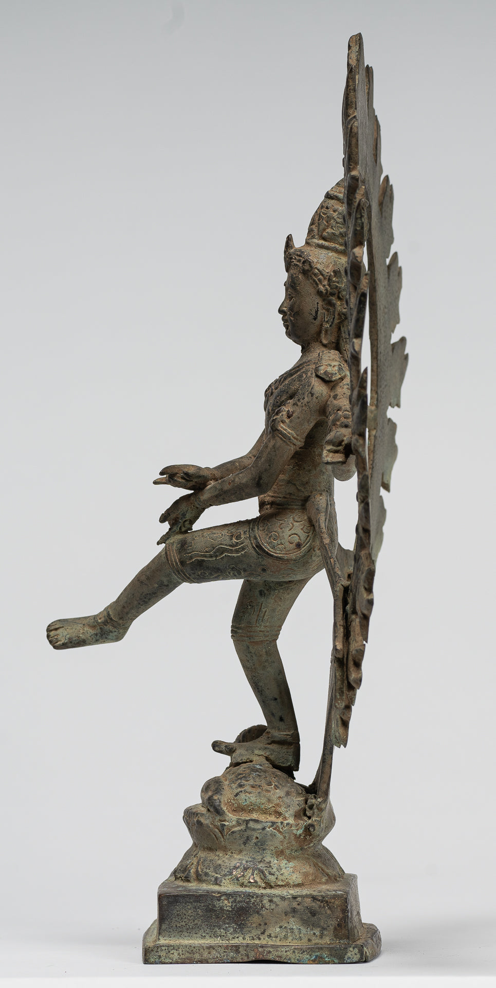 Shiva Statue - Antique Javanese Style Bronze Dancing Shiva statue as Lord Nataraja - 29cm(12") Tall