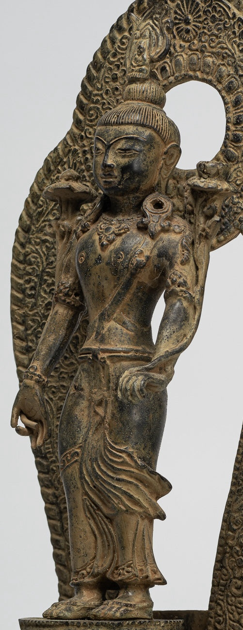 Bodhisattva Statue -Antique Indonesian Style Javanese Avalokiteshvara Bodhisattva Statue - 42cm/17"