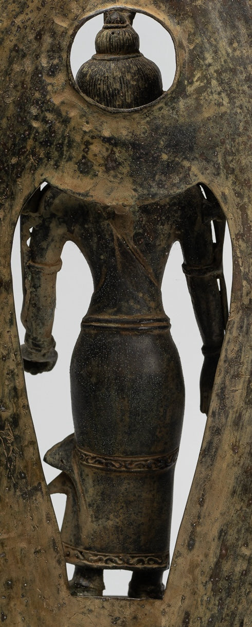 Bodhisattva Statue -Antique Indonesian Style Javanese Avalokiteshvara Bodhisattva Statue - 42cm/17"