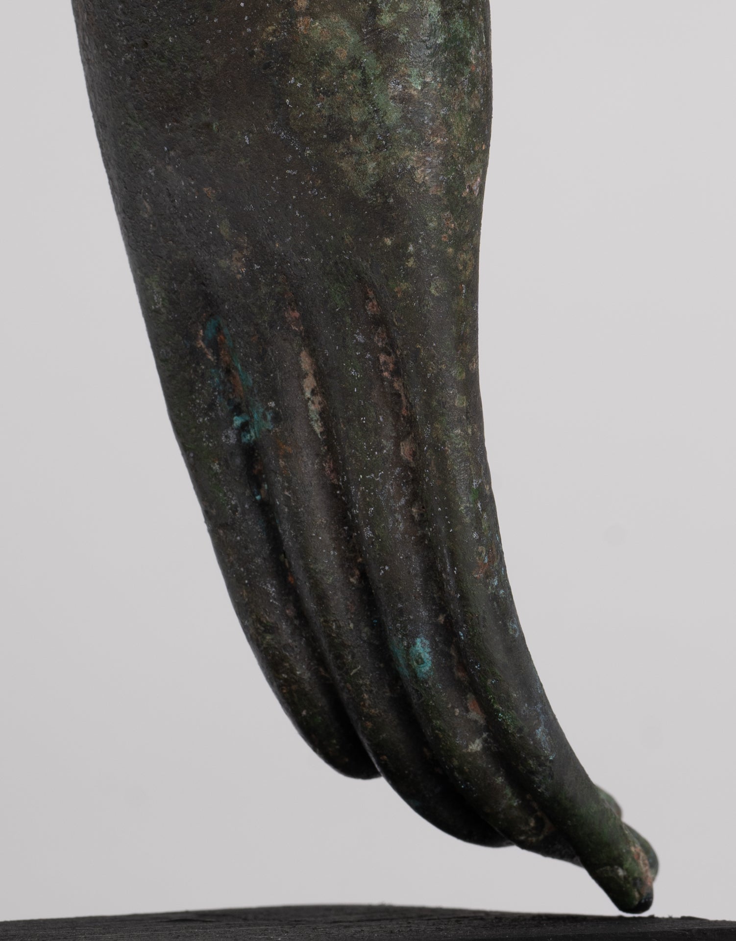 Mounted Antique Thai Style Southeast Asia Bronze Thai Teaching Hand - 25.5cm/10"