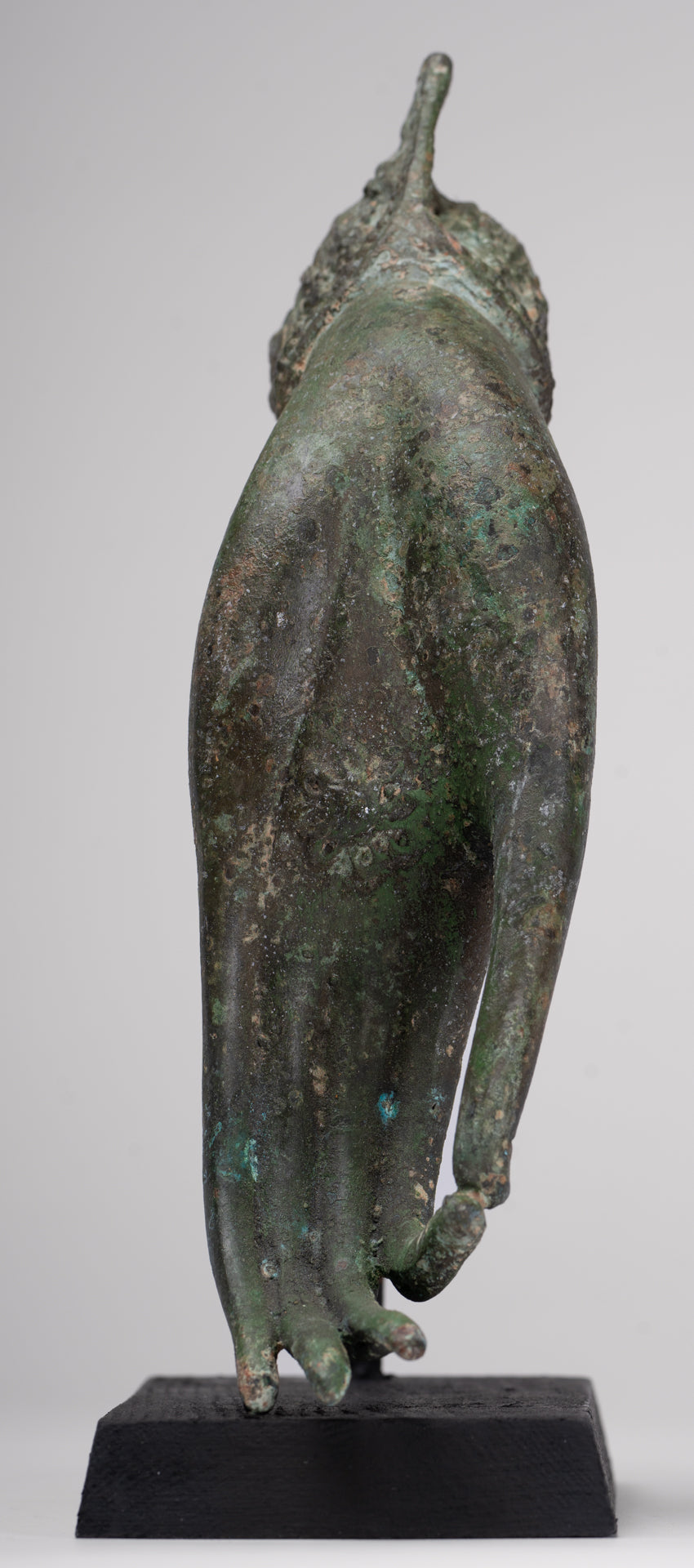 Mounted Antique Thai Style Southeast Asia Bronze Thai Teaching Hand - 25.5cm/10"