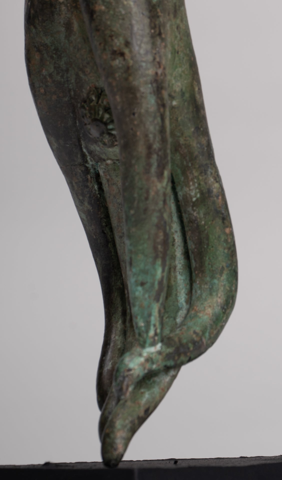 Mounted Antique Thai Style Southeast Asia Bronze Thai Teaching Hand - 30cm/12"