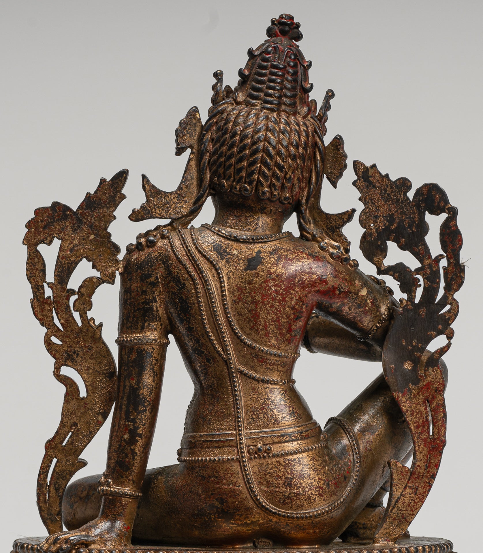 Bodhisattva Statue - Masterpiece Antique Tibetan Style Avalokiteshvara Bodhisattva Statue - 25cm/10"