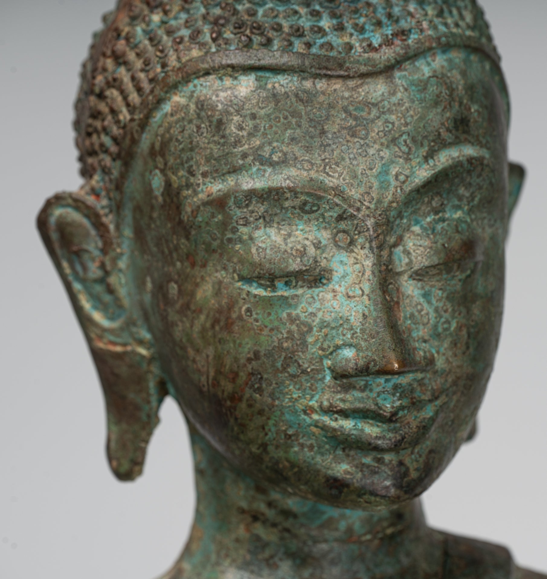 Buddha Statue - Large Antique Laos Style Meditation Buddha Statue - 71cm/28"